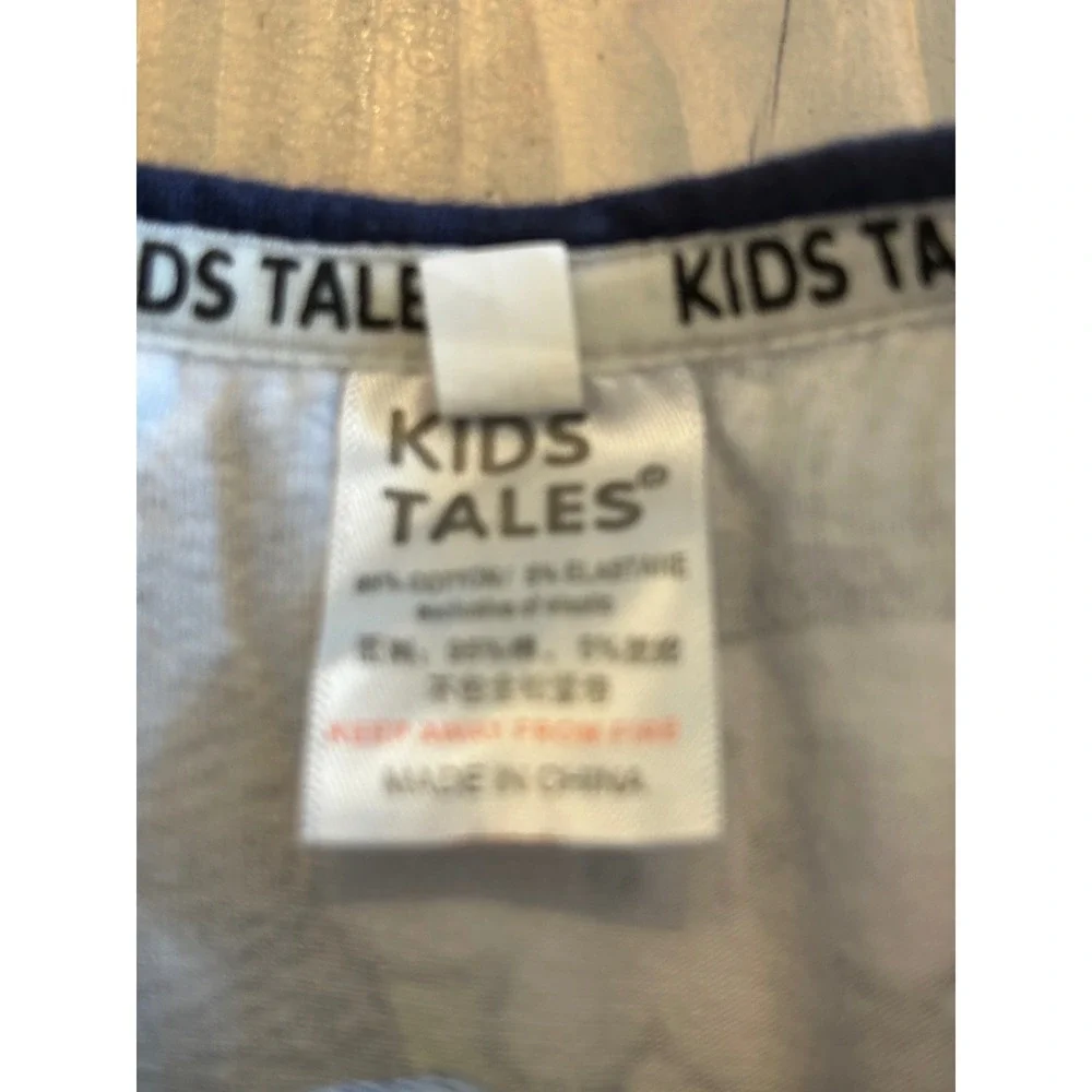 K35 Kids Tales Navy Rainbow Cloud Star Print Short Sleeve Zip Romper Size 80 - Picture 3 of 4
